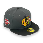 Load image into Gallery viewer, CHICAGO BLACKHAWKS (DK-GREY) (EASTERN CONF) NEW ERA 59FIFTY FITTED