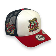 Load image into Gallery viewer, ATLANTA BRAVES (WHITE) (1995 WS CHAMPIONS) TRUCKER MESH AFRAME NEW ERA 9FIFTY SNAPBACK