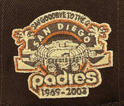 Load image into Gallery viewer, SAN DIEGO PADRES (BROWN) SAN DIEGO STADIUM "1969-2003" NEW ERA 59FIFTY FITTED