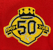 Load image into Gallery viewer, KANSAS CITY ROYALS (RED) (50TH ANN ) NEW ERA 59FIFTY FITTED