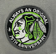 Load image into Gallery viewer, CHICAGO BLACKHAWKS (GREY) ("75TH ANN") NEW ERA 59FIFTY FITTED