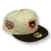 Load image into Gallery viewer, SOUTH BEND CUBS (OFF-WHITE) (2019 CHAMPIONS) NEW ERA 59FIFTY FITTED (NEON ORANGE UNDER VISOR)