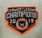Load image into Gallery viewer, SOUTH BEND CUBS (OFF-WHITE) (2019 CHAMPIONS) NEW ERA 59FIFTY FITTED (NEON ORANGE UNDER VISOR)