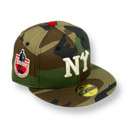 Load image into Gallery viewer, NEW YORK BLACK YANKEES (CAMO) NEW ERA 59FIFTY FITTED (RED UNDER VISOR)