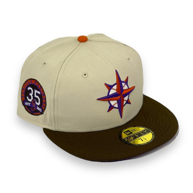 SEATTLE MARINERS (35TH ANNIVERSARY) (1977-2012) NEW ERA 59FIFTY FITTED (PURPLE UNDER VISOR)