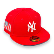Load image into Gallery viewer, NEW YORK YANKEES (INFARED) "911 FLAG" NEWERA 59FIFTY FITTED (SKY BLUE UNDER VISOR)