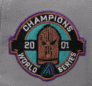 Load image into Gallery viewer, DIAMONDBACKS (GREY) (2001 WS CHAMPIONS) NEW ERA 59FIFTY FITTED