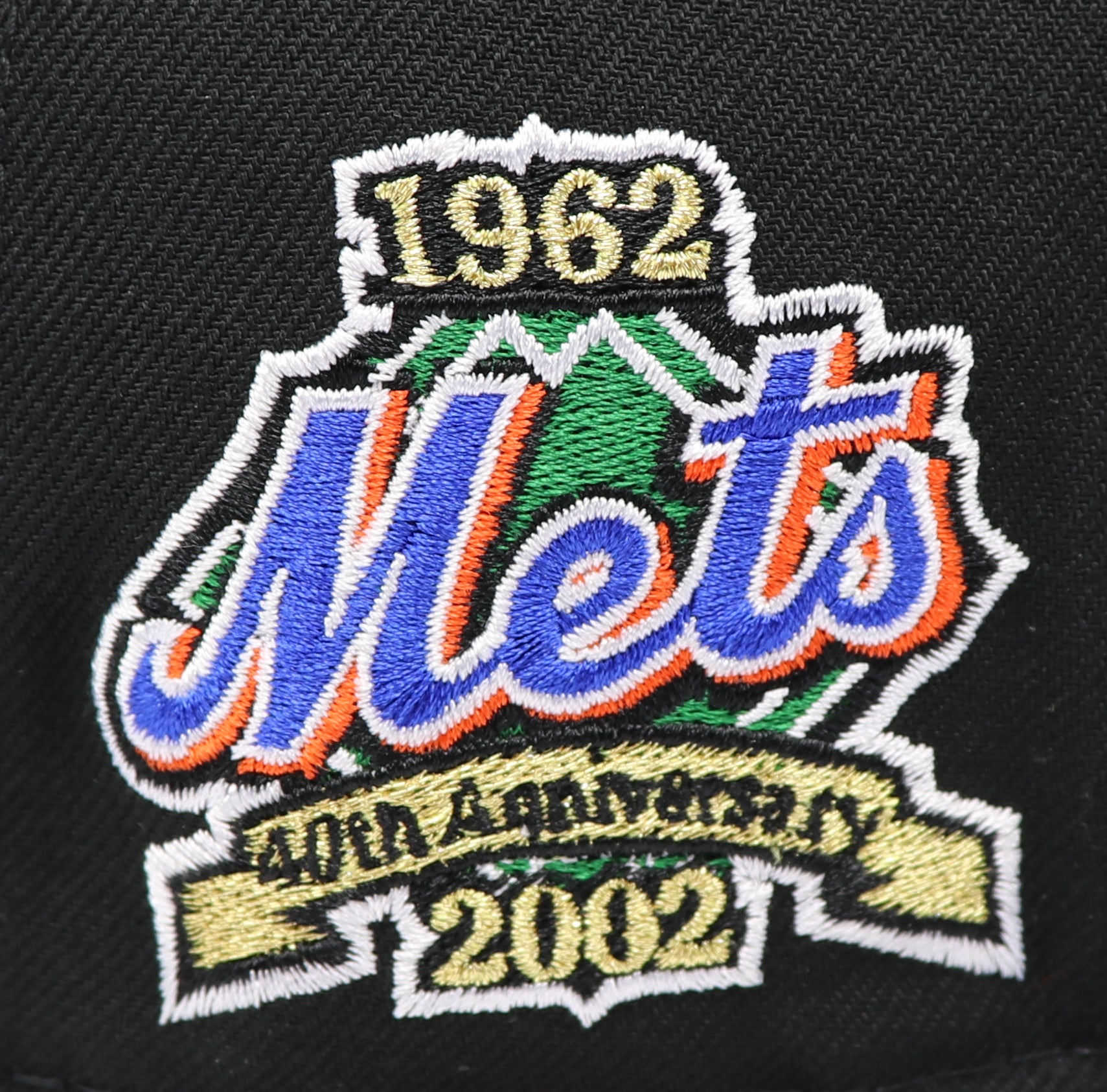NEW YORK METS (BLACK) (40TH ANN) NEW ERA 59FIFTY FITTED (GREEN UNDER VISOR)