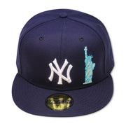 Load image into Gallery viewer, NEW YORK YANKEES (NAVY) "LADY LIBERTY X BIG APPLE" NEW ERA 59FIFTY (RED UNDER VISOR)