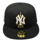 Load image into Gallery viewer, NEW YORK YANKEES (BLACK) (27X CHAMPS) "EMPIRE STATE" NEW ERA 59FIFTY FITTED (GOLD UNDER VISOR)