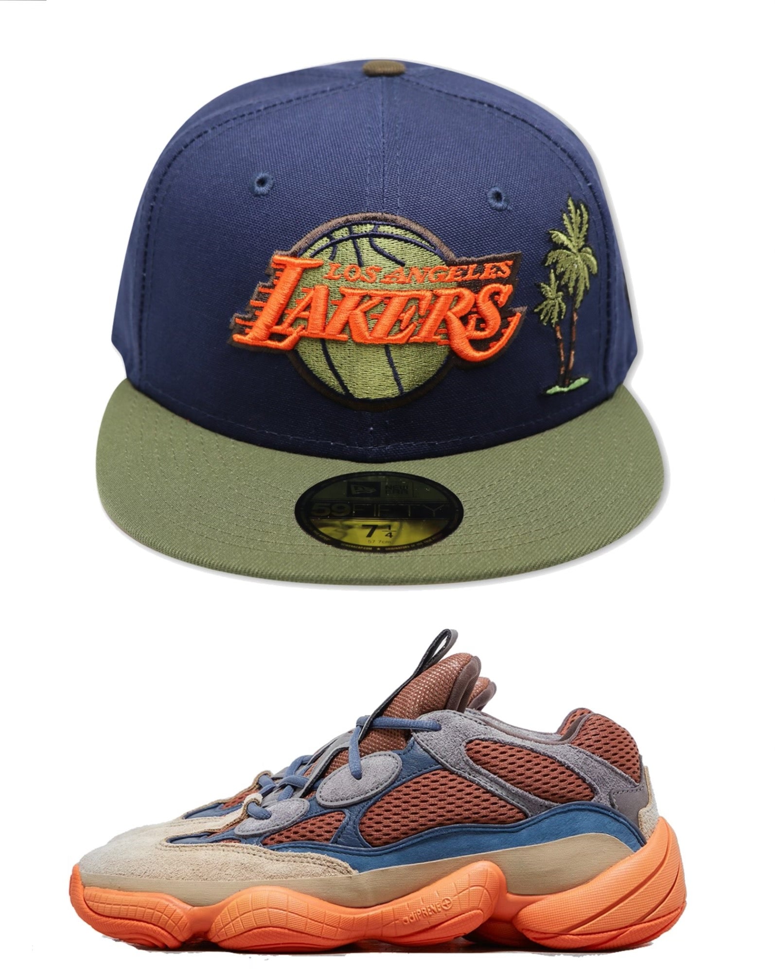 LOS ANGELES LAKERS NEWERA 59FIFTY FITTED (ORANGE UNDER VISOR)