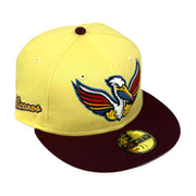 Load image into Gallery viewer, MYRTLE BEACH PELICANS (YELLOW) NEW ERA 59FIFTY FITTED (RED UNDER VISOR)