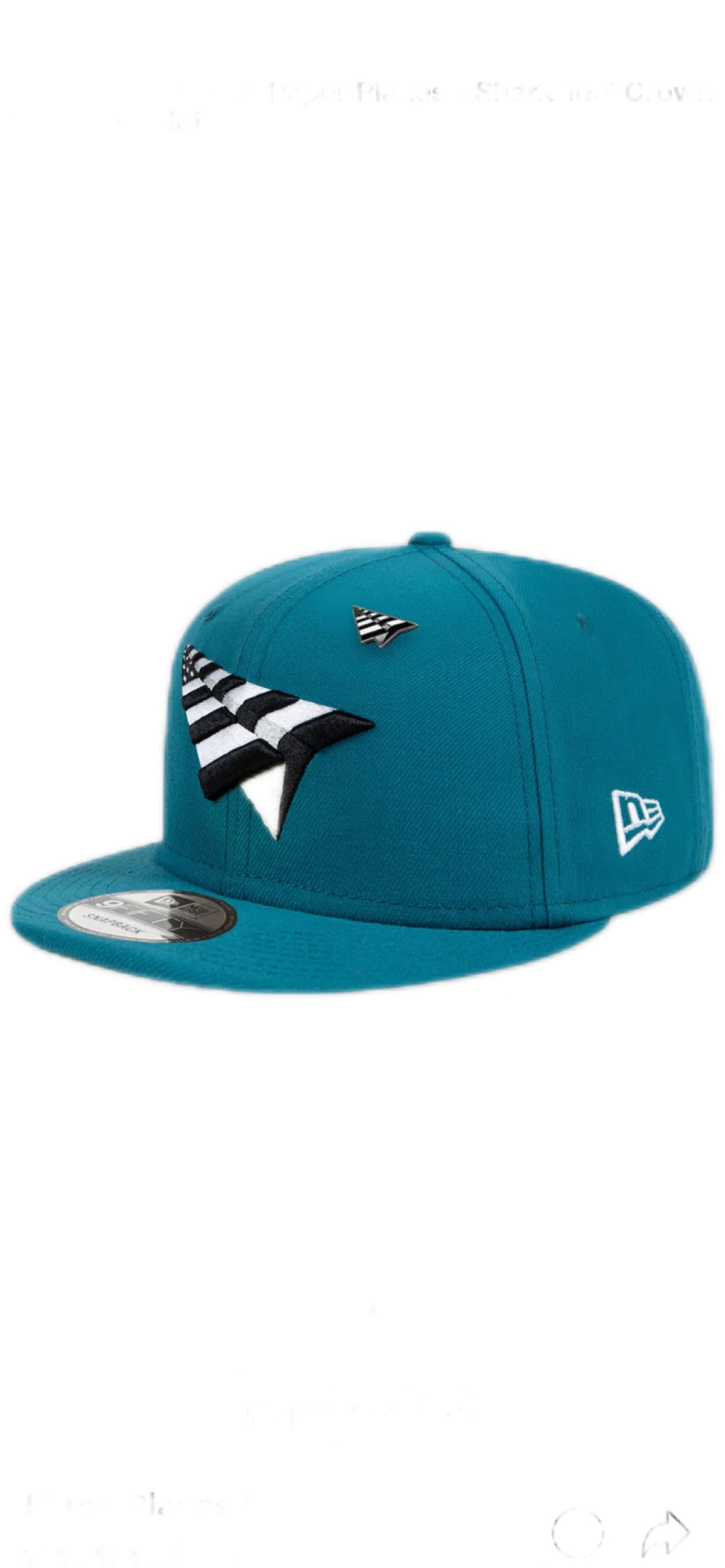 PAPER PLANES CLASSIC 9FIFTY (TEAL) CROWN SNAPBACK