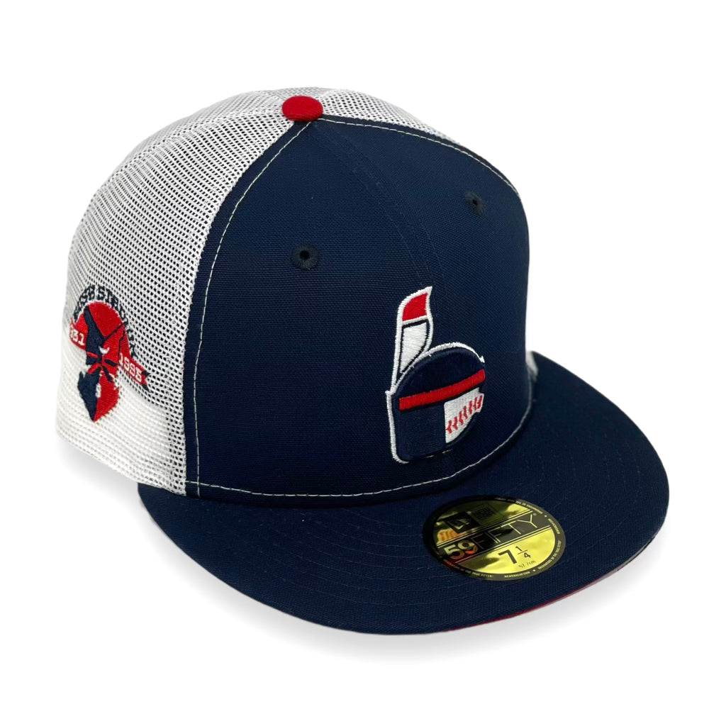 INDIANAPOLIS INDIANS TRUCKER MESH NEWERA 59FIFTY FITTED (RED UNDER VISOR)