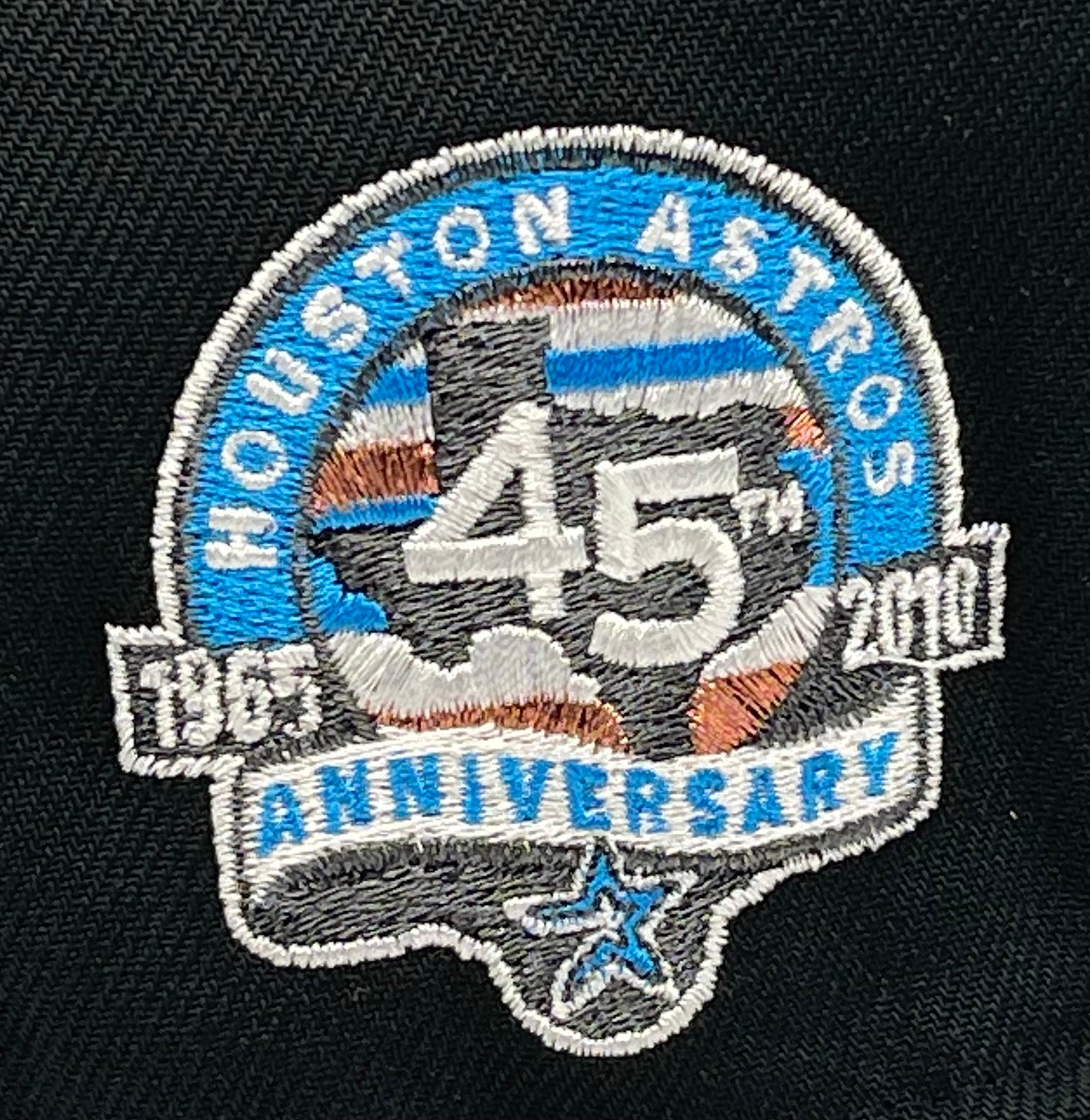 HOUSTON ASTROS “45TH ANNIVERSARY” NEW ERA 59FIFTY FITTED (CERULEAN BLUE BOTTOM)