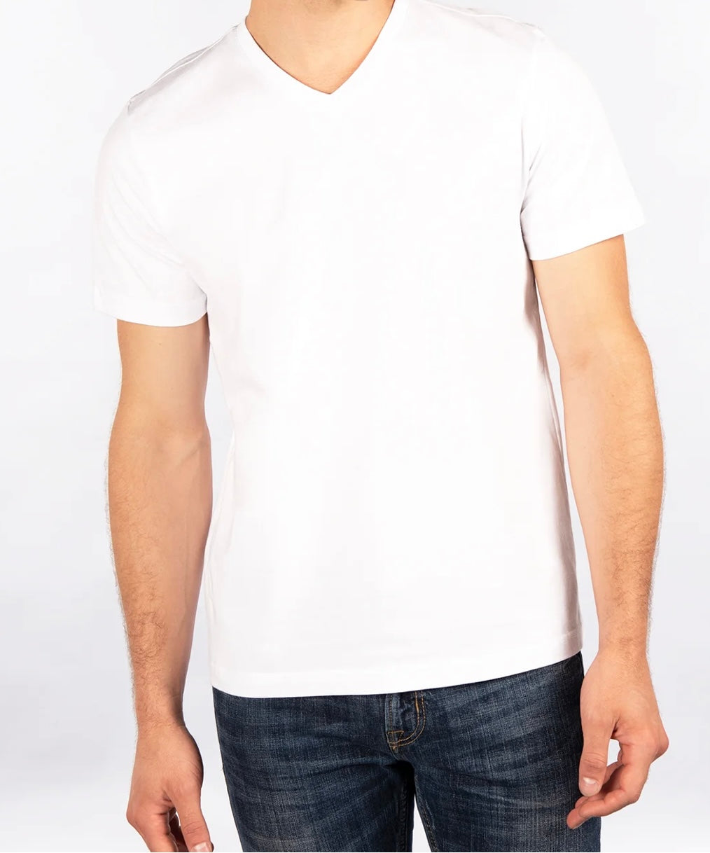 CITY LAB WHITE V-NECK T-SHIRT