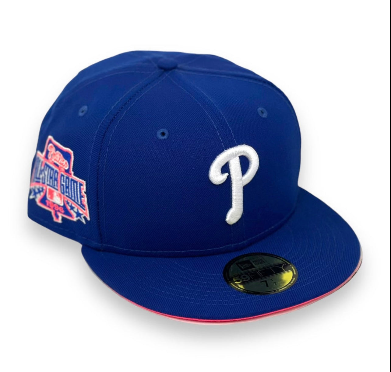 PHILADELPHIA PHILLIES (ROYAL) (1996 ALLSTARGAME) NEW ERA 59FIFTY FITTED (NEON PINK UNDER VISOR)