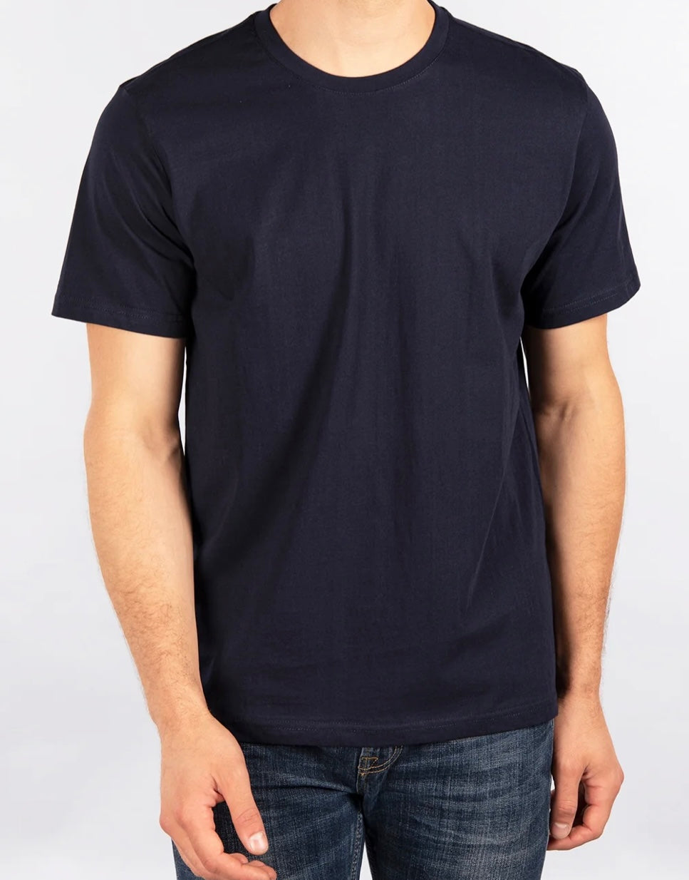 CITY LAB NAVY CREW NECK T-SHIRT