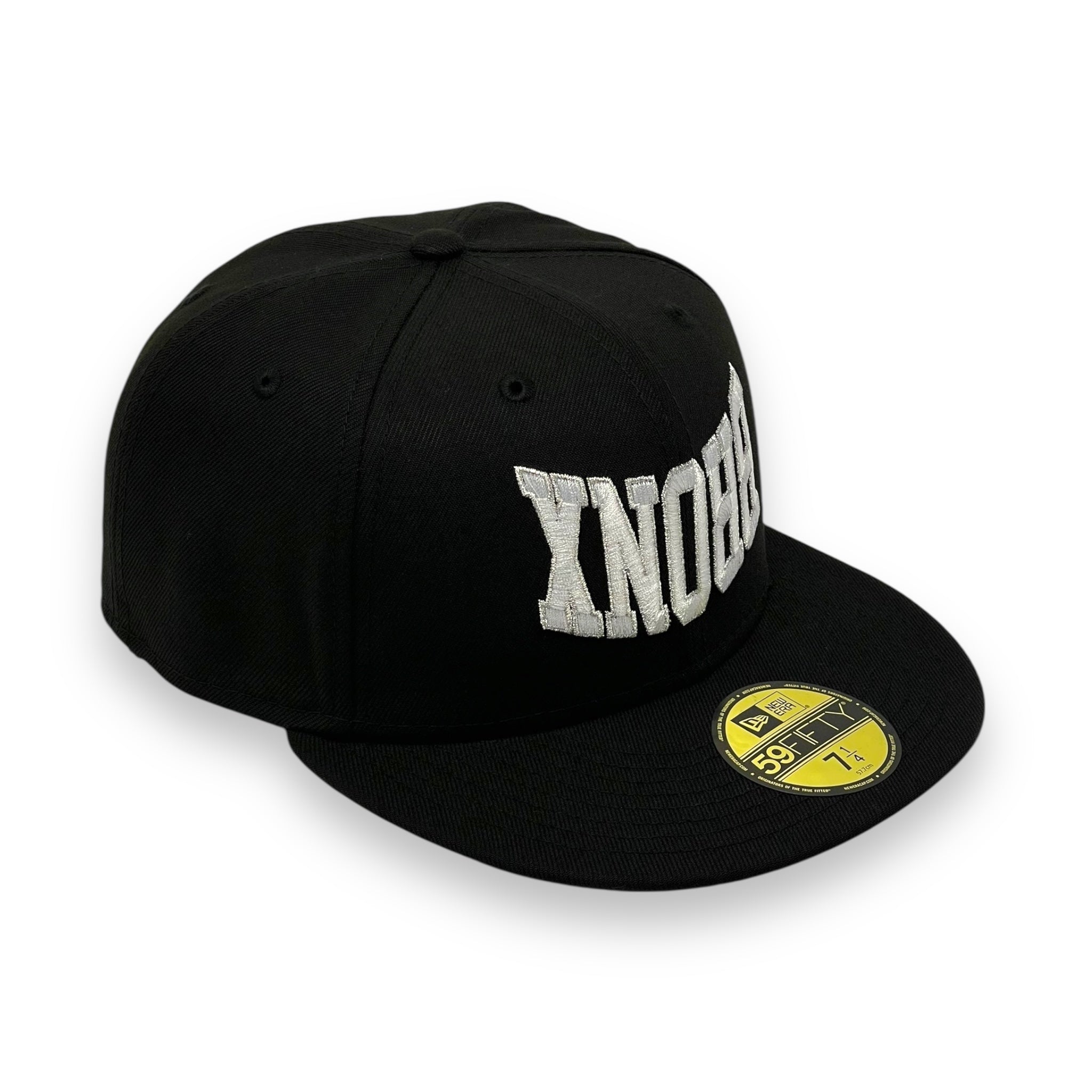 4UCAPS (BLACK) " UPSIDE DOWN BRONX" NEW ERA 59FIFTY FITTED