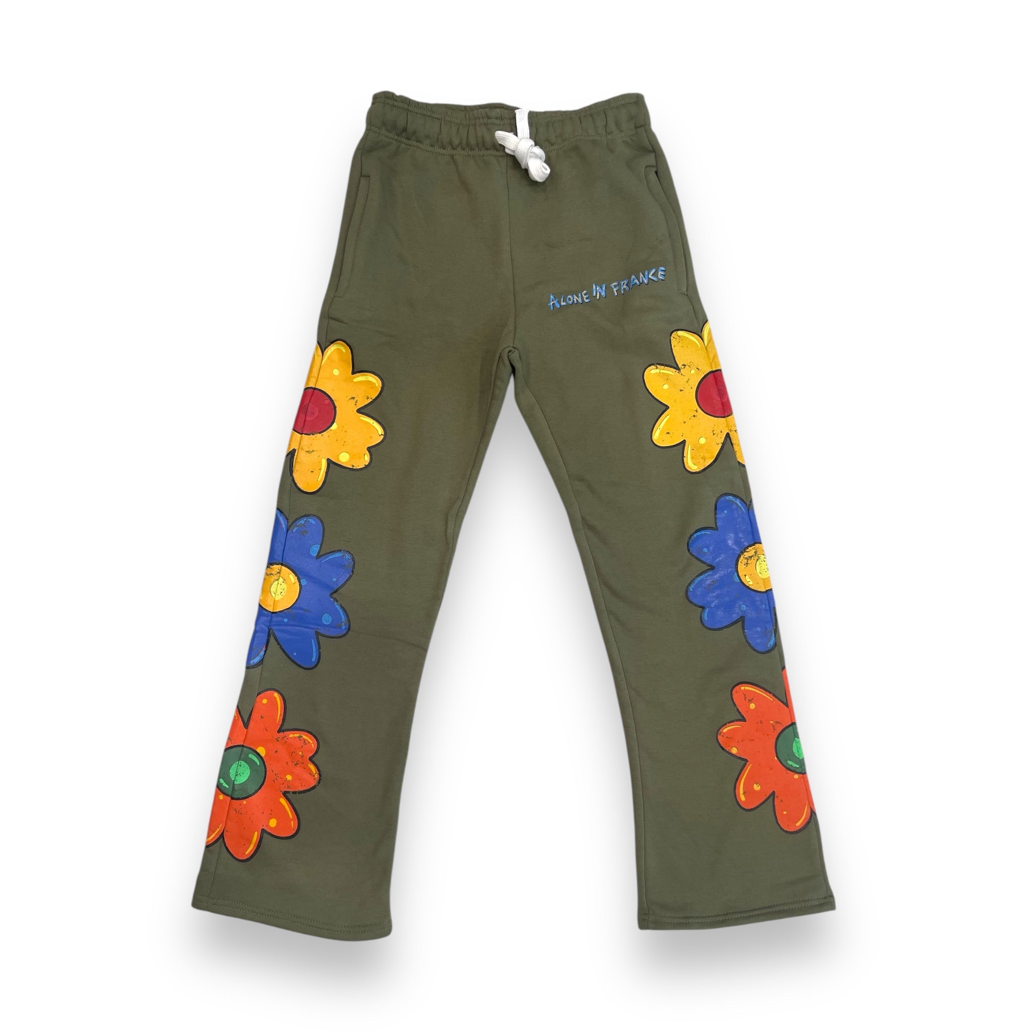 ALONE IN FRANCE "WORLD TOUR" FLARE (OLIVE) JOGGER