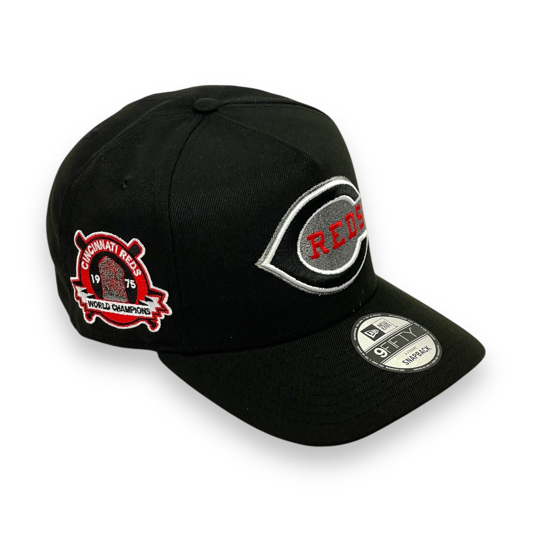 CINCINNATI REDS (BLACK)(1975 WS) "9FIFTY AFRAME" NEW ERA SNAPBACK
