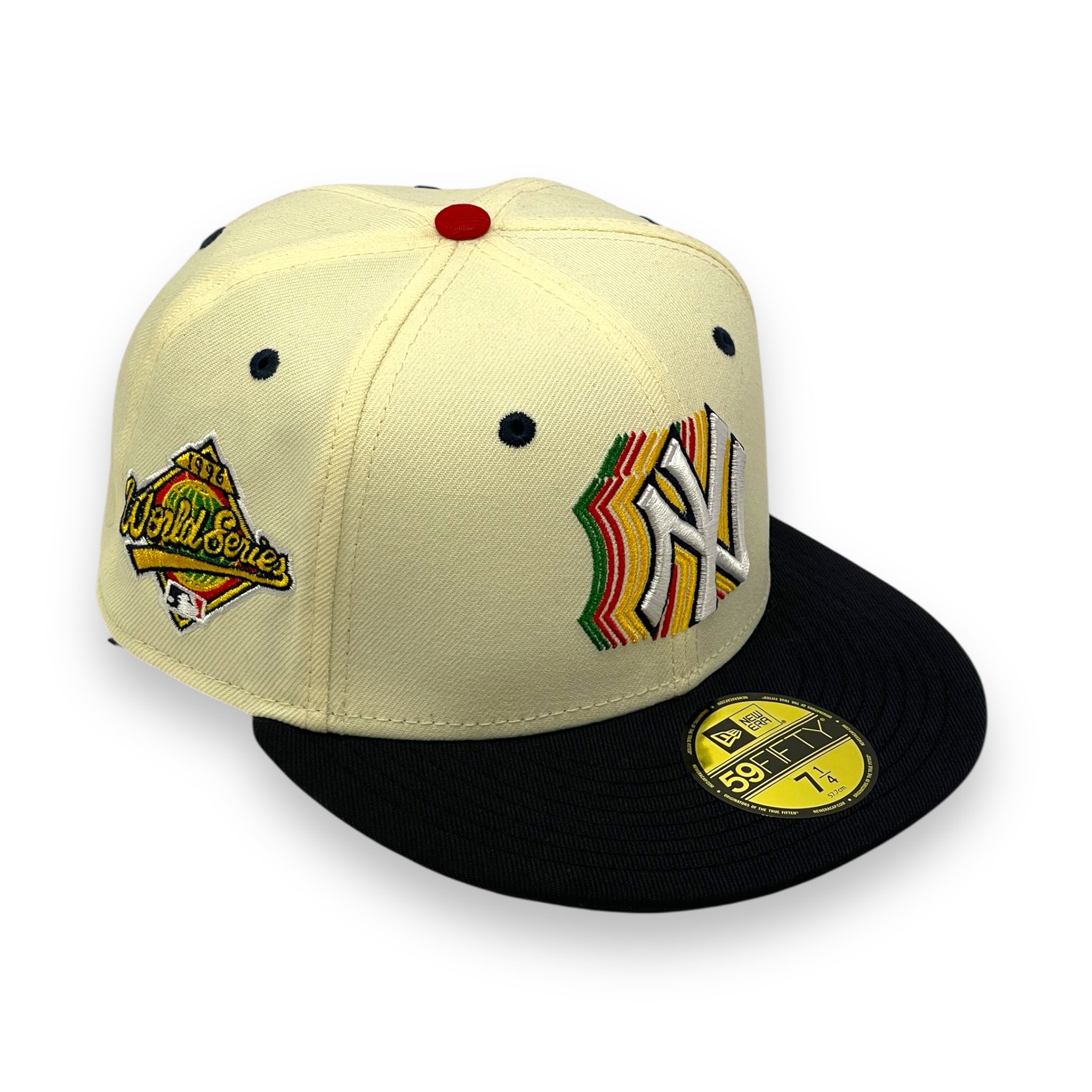 NEW YORK YANKEES (OFF-WHITE) (TRIPLE LOGO)"1996 WORLD SERIES" NEW ERA 59FIFTY FITTED (GREEN UNDERVISOR)