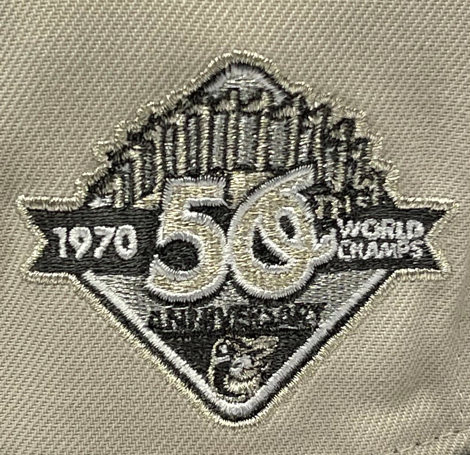 BALTIMORE ORIOLES (STONE) (50TH ANN) NEW ERA 59FIFTY FITTED