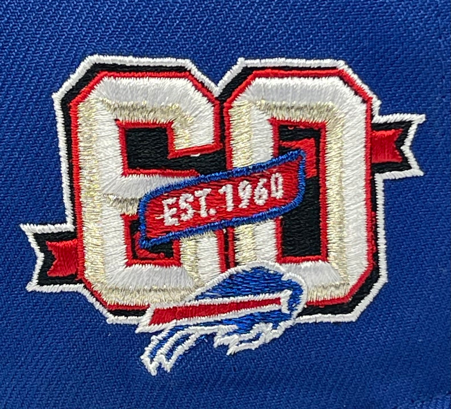 BUFFALO BILLS (ROYAL/BLACK) 60TH ANN, NEW ERA 59FIFTY FITTED