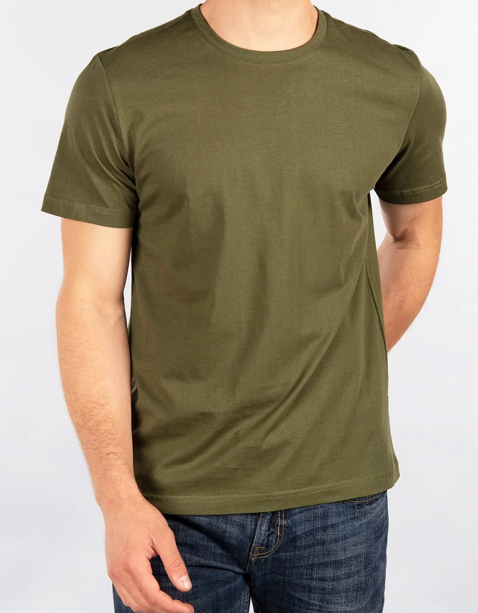 CITY LAB OLIVE CREW NECK T-SHIRT