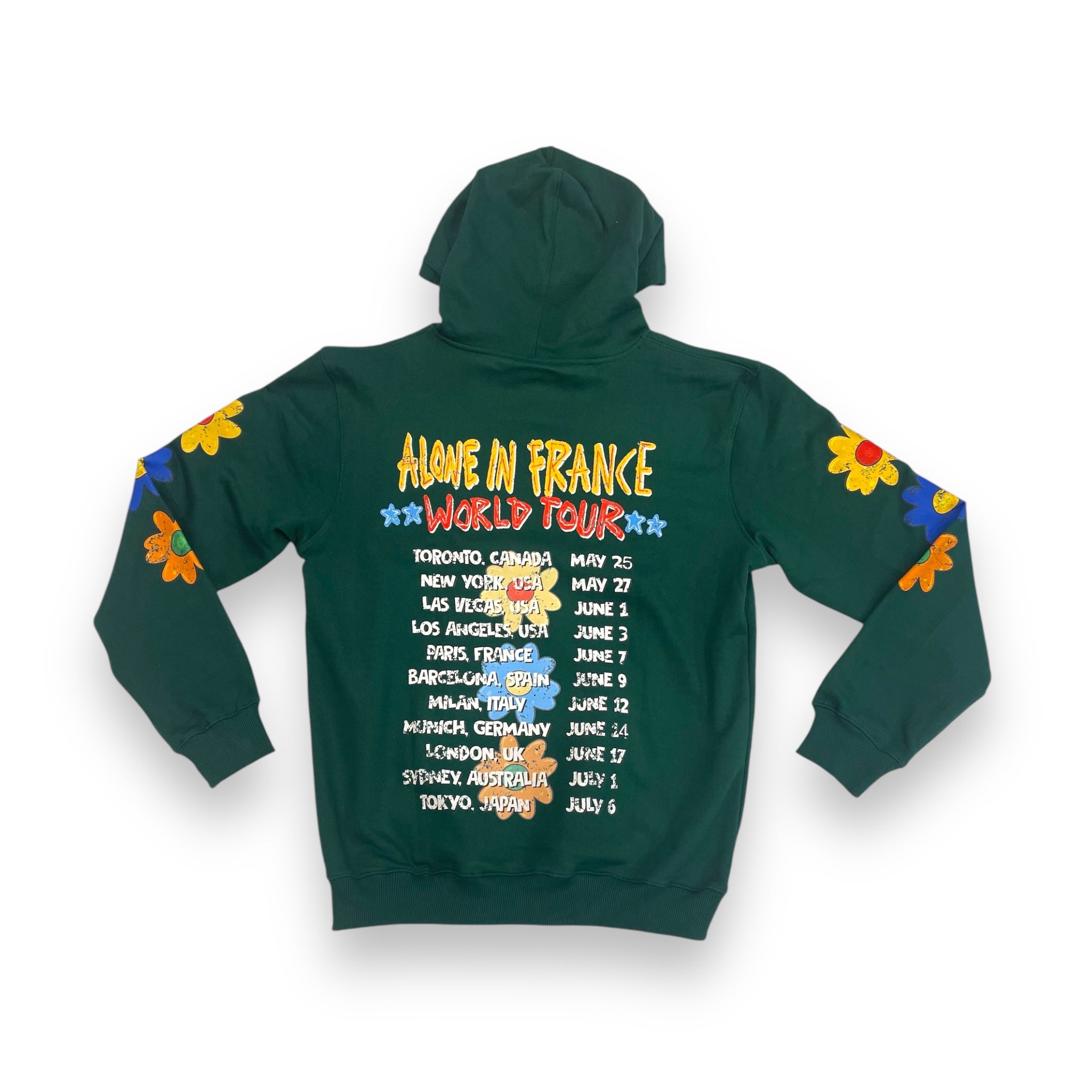 ALONE IN FRANCE WORLD TOUR (DARK GREEN) HOODIE