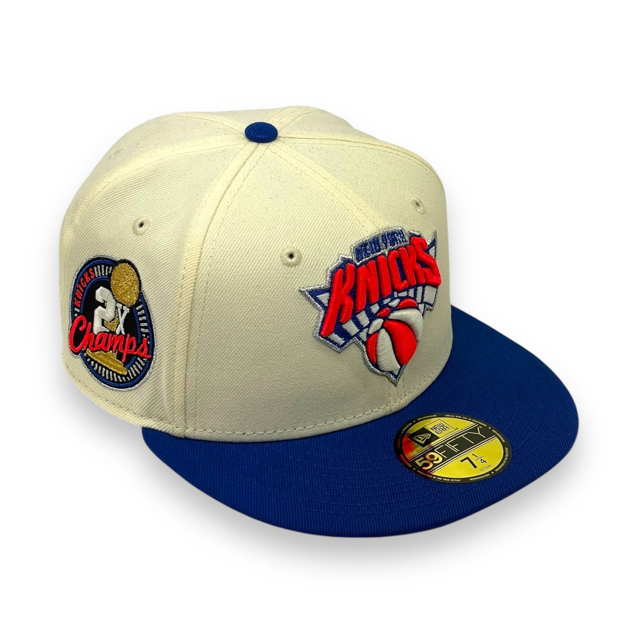 NEW YORK KNICKS (OFF-WHITE) "2X CHAMPS" NEW ERA 59FIFTY FITTED