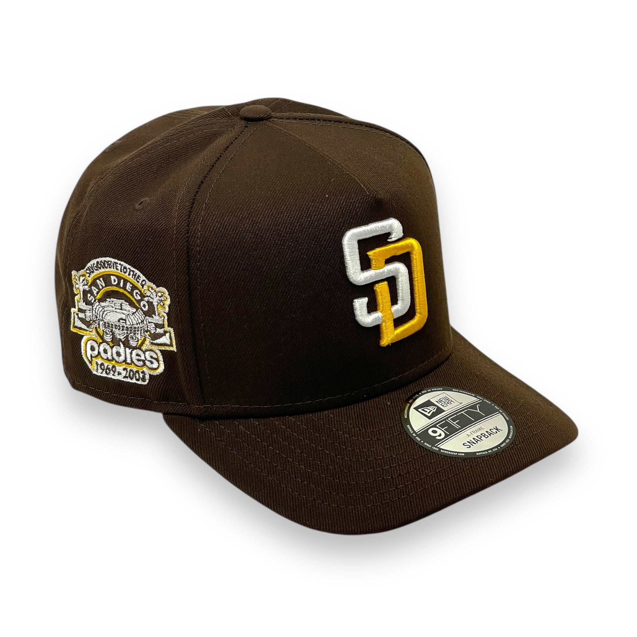 SAN DIEGO PADRES (BROWN) "THE Q"(1969-2003) "9FIFTY AFRAME" NEW ERA SNAPBACK