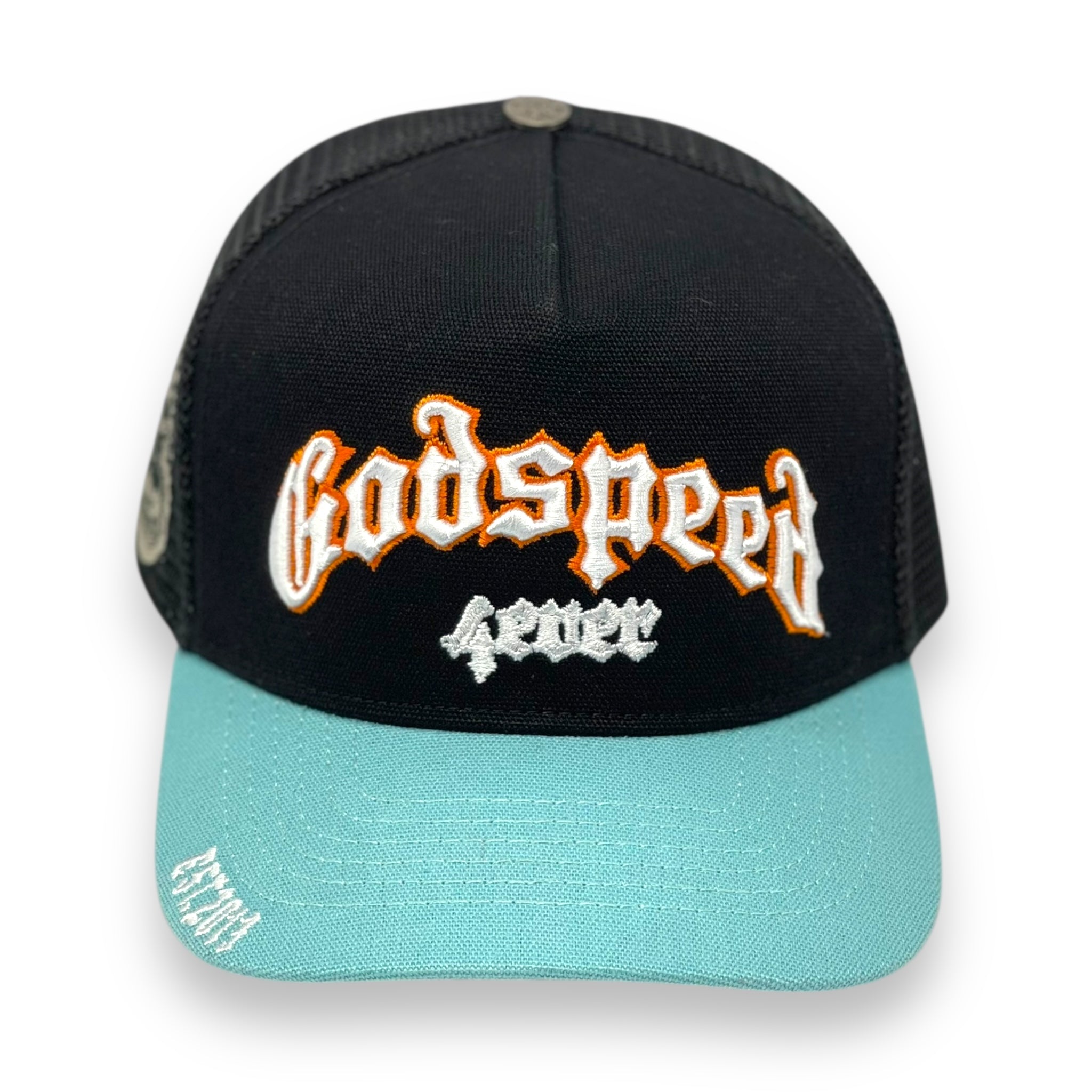 GODSPEED GODSEED FOREVER (BLACK/SKY) TRUCKER SNAPBACK