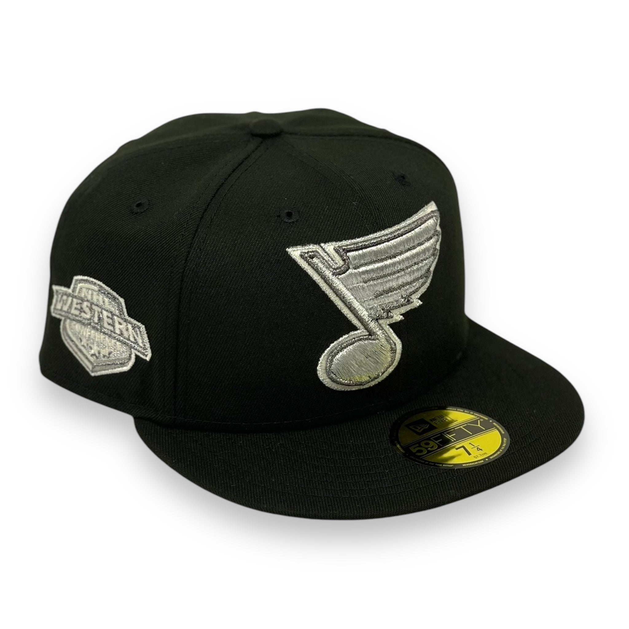 ST.LOUIS BLUES (BLACK) (WESTERN CONF) NEW ERA 59FIFTY FITTED (GLOW IN THE DARK)
