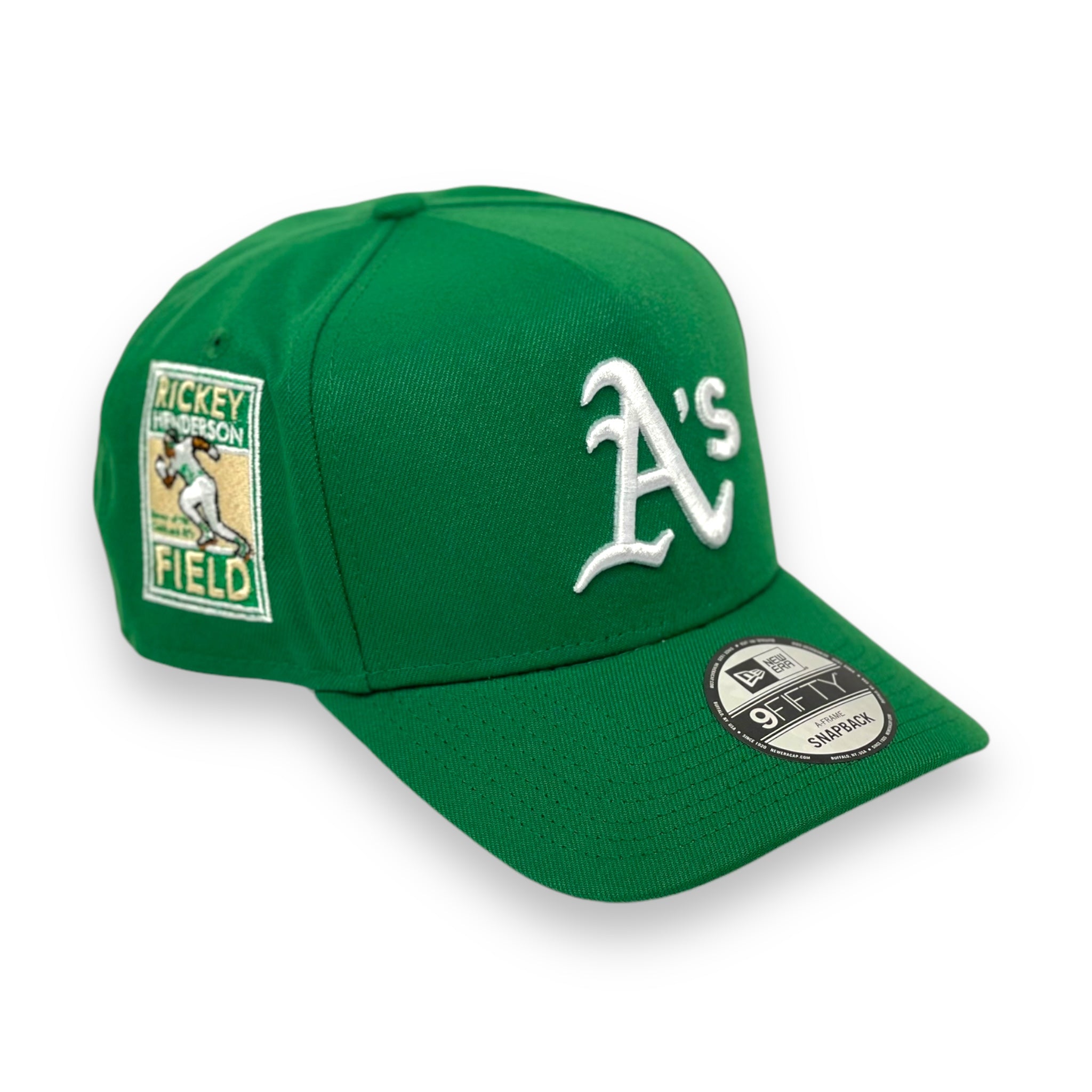 OAKLAND ATHLETICS (GREEN) (RICKEY HENDERSON FIELD) "9FIFTY AFRAME" NEW ERA SNAPBACK