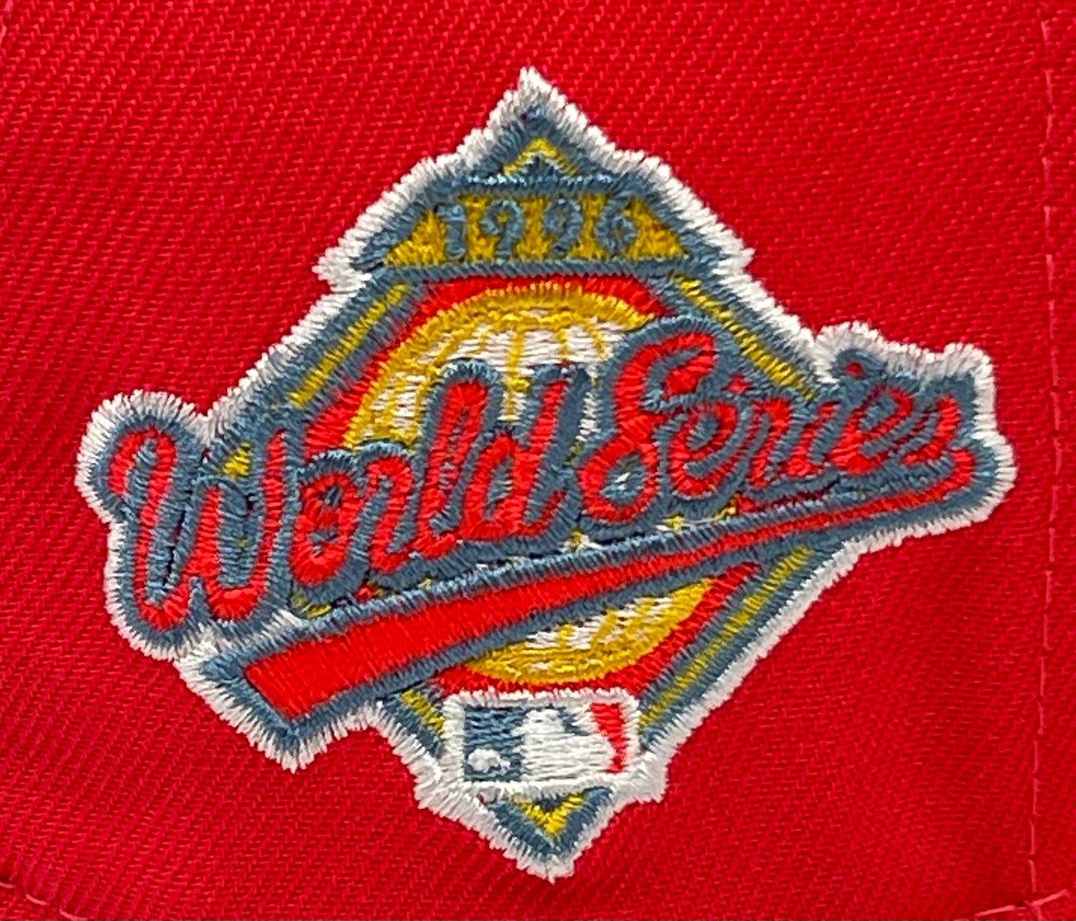 KIDS - ATLANTA BRAVES (INFARED) "1996 WORLDSERIES" NEW ERA 59FIFTY FITTED (SKYBLUE BOTTOM)