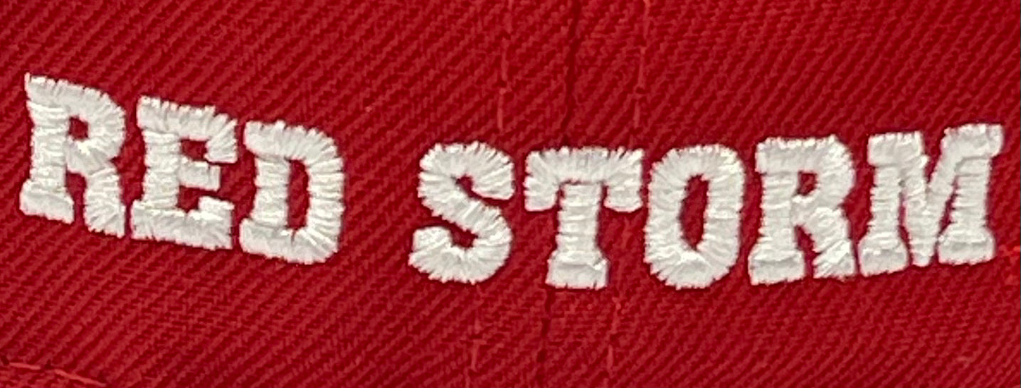 ST. JOHNS REDSTORM (RED) NEW ERA 59FIFTY FITTED (SCRIPT LOGO)