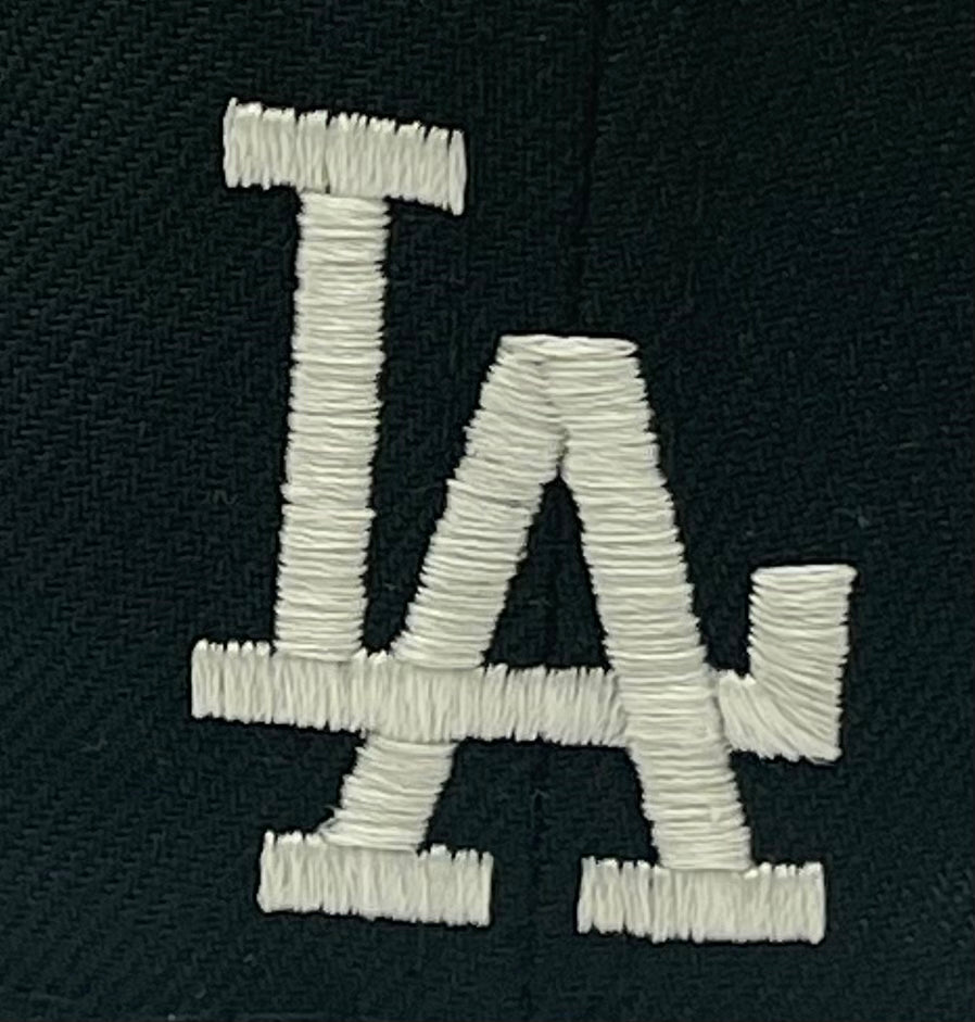 LOS ANGELES DODGERS (BLACK) 40TH ANN "ROSE LOGO" NEW ERA 59FIFTY FITTED (RED UNDER VISOR)