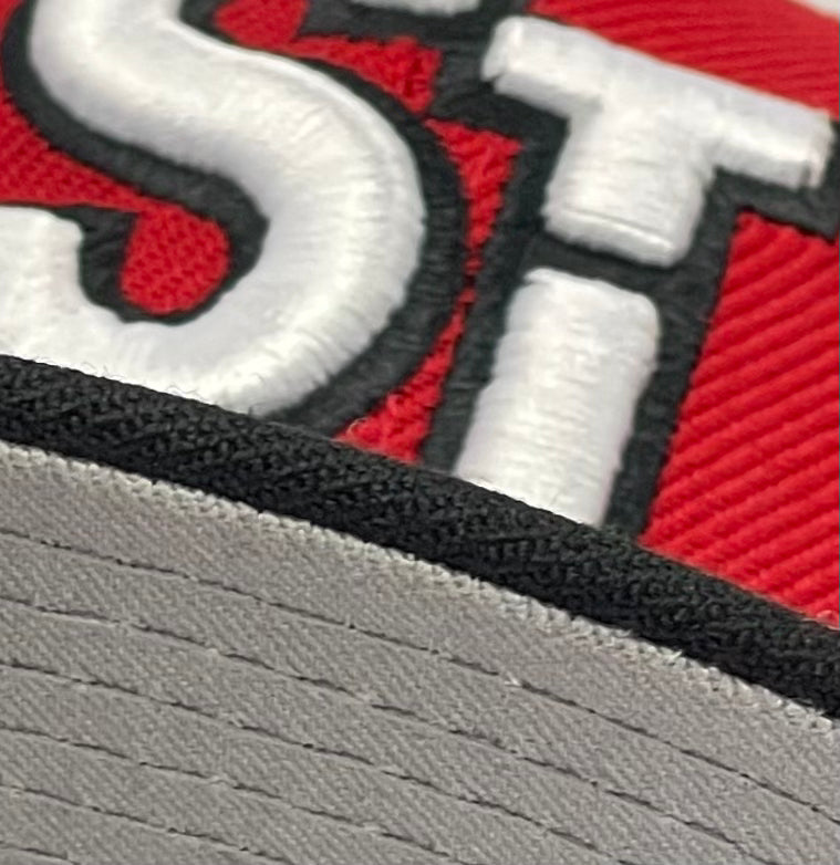 ST JOHNS RED STORM (RED) NEW ERA 59FIFTY FITTED (BLACK VISOR)