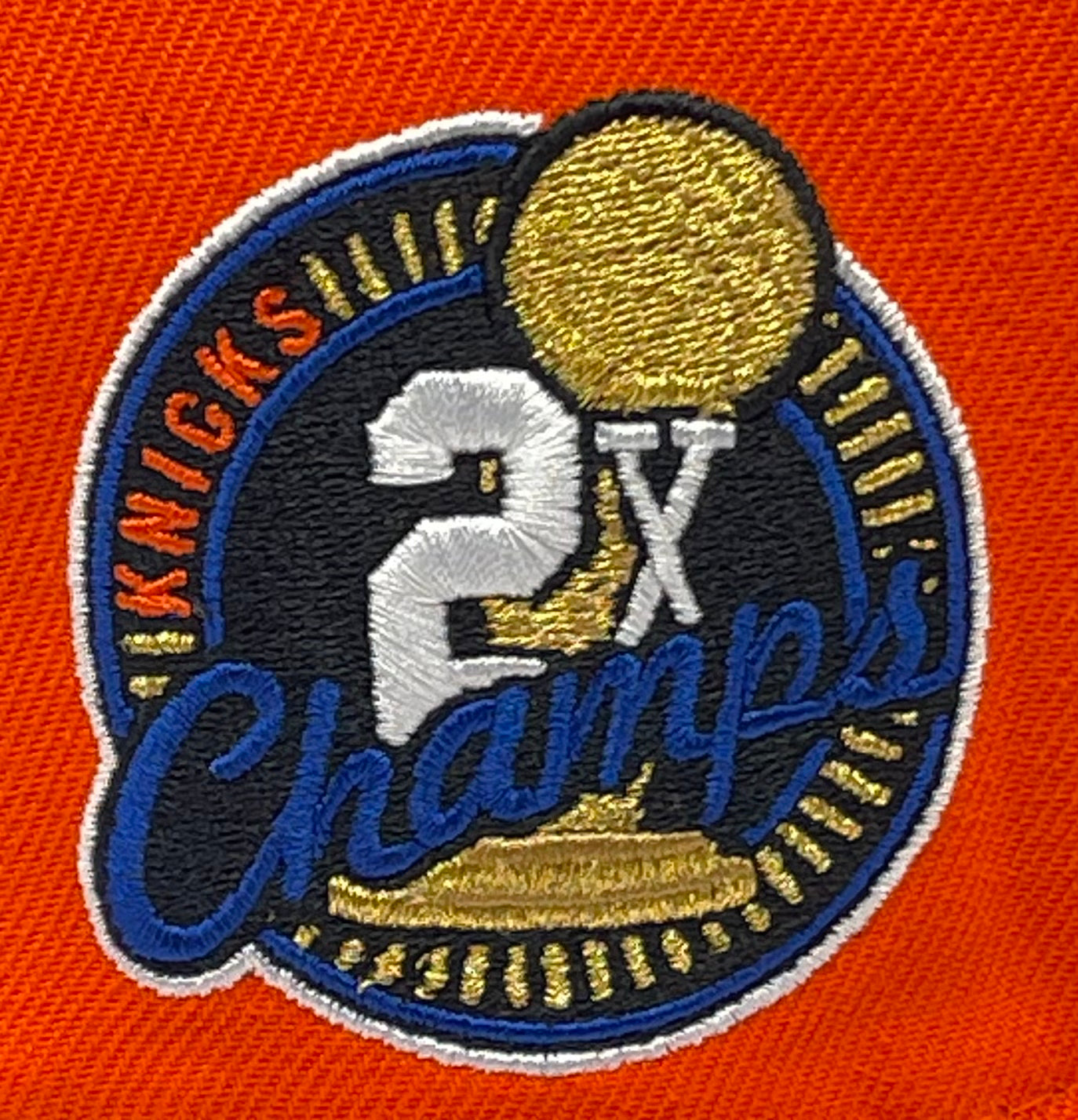 NEW YORK KNICKS (ORANGE) "2X CHAMPS" NEW ERA 59FIFTY FITTED