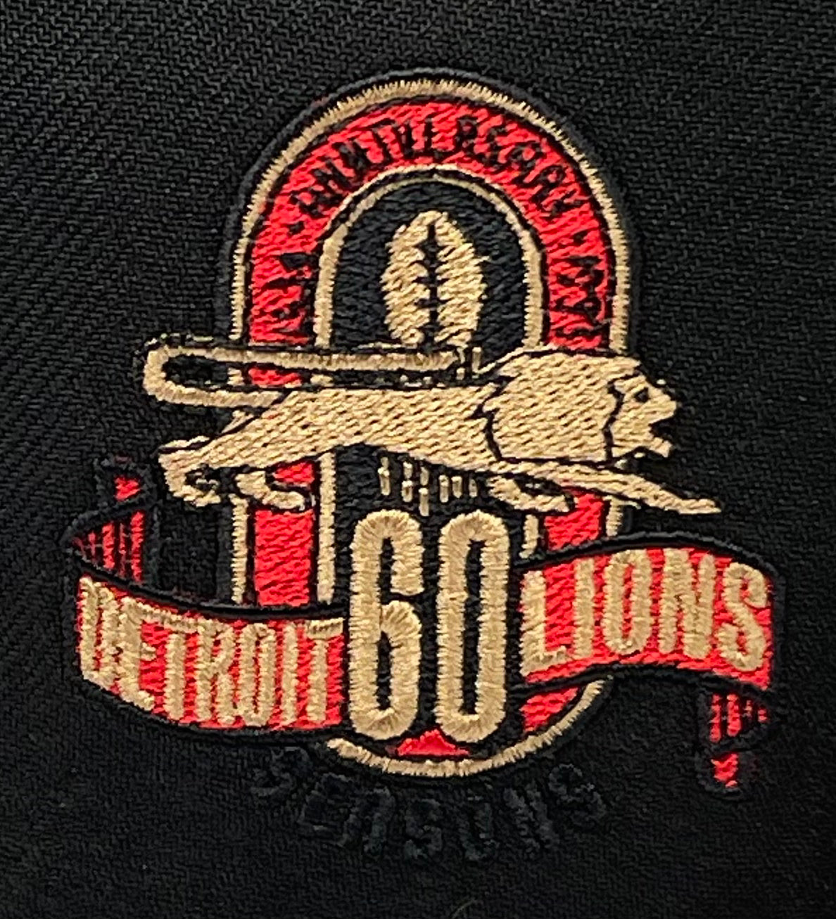 DETROIT LIONS (BLACK/RED) "6OTH ANN" NEW ERA 59FIFTY FITTED