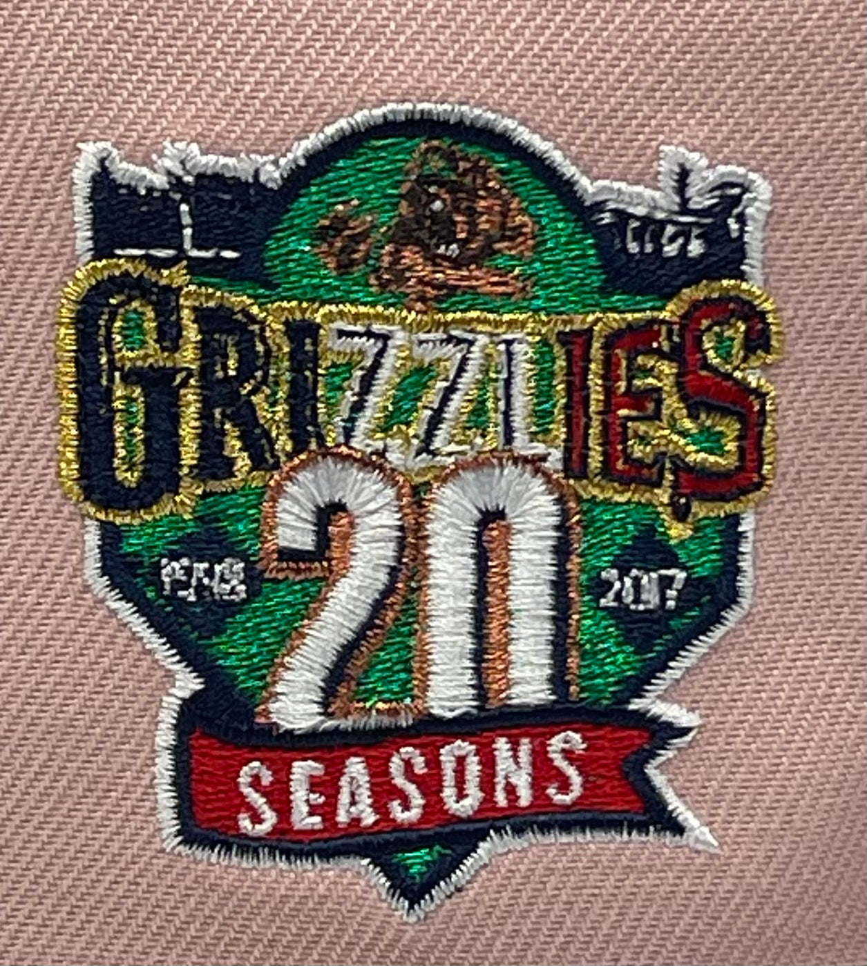 FRESNO GRIZZLIES (PINK) (20TH ANN) NEWERA 59FIFTY FITTED (GREEN UNDERVISOR)