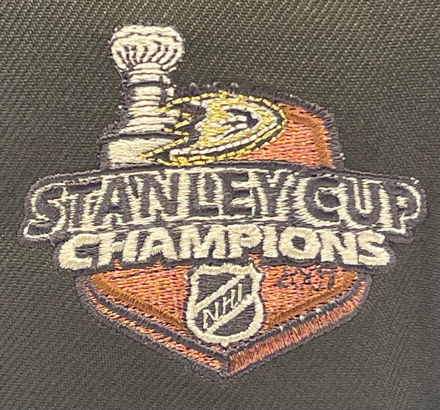 ANAHEIM MIGHTY DUCKS (BROWN) "2007 STANLEY CUP CHAMPS" NEW ERA 59FIFTY FITTED