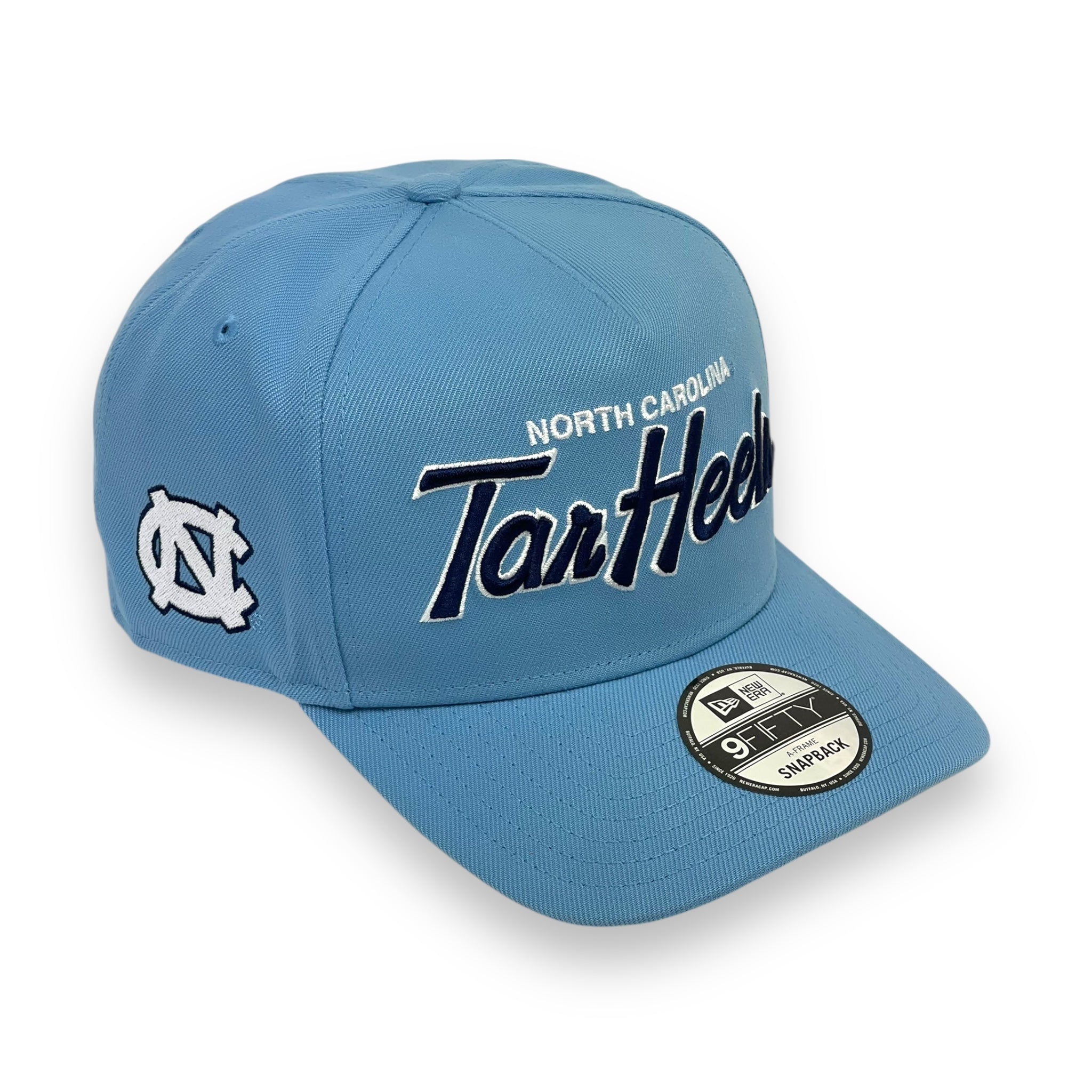 NORTH CAROLINA TARHEELS (SKYBLUE) "9FIFTY AFRAME" NEW ERA SNAPBACK