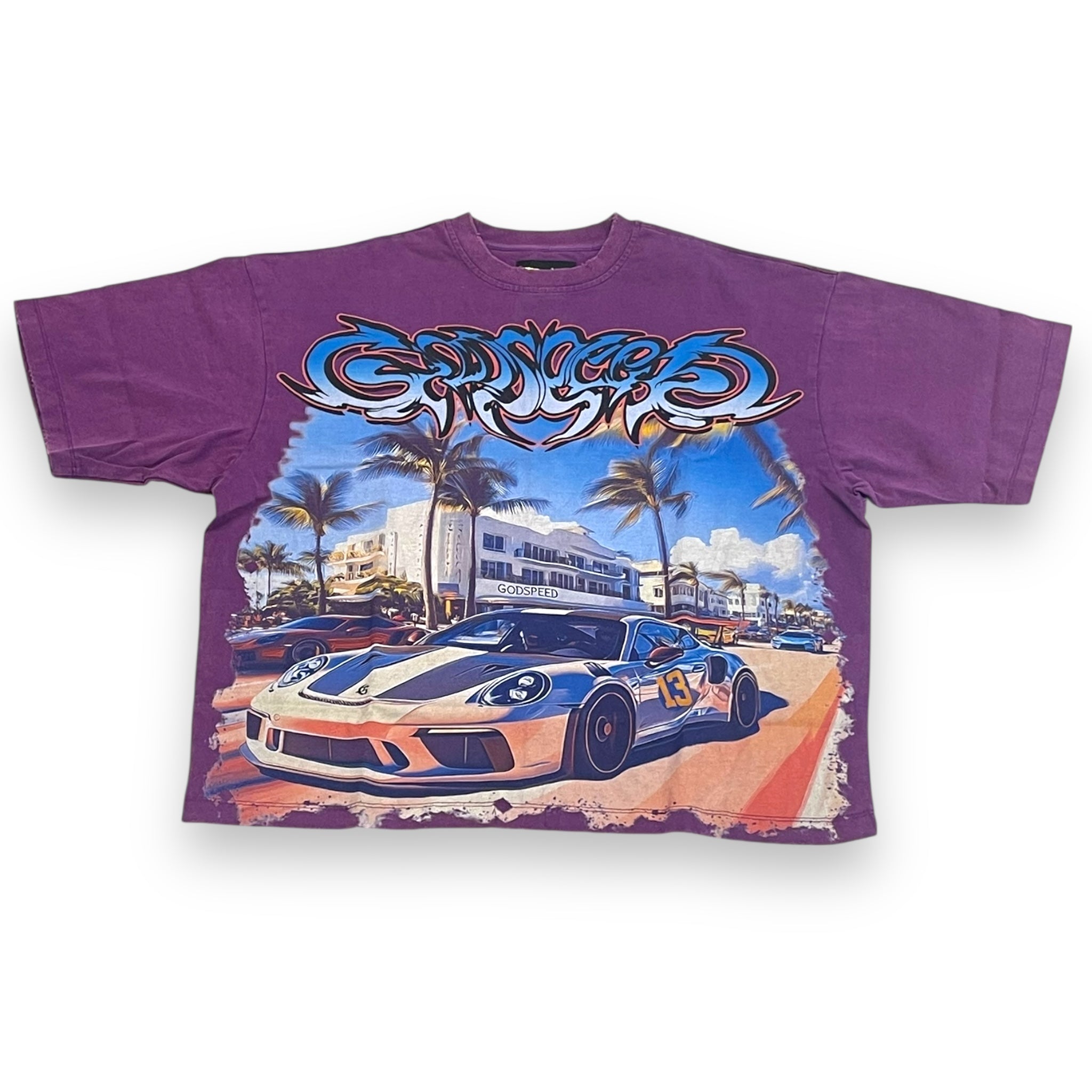 GODSPEED CARS MEET MIAMI (PURPLE) TEE