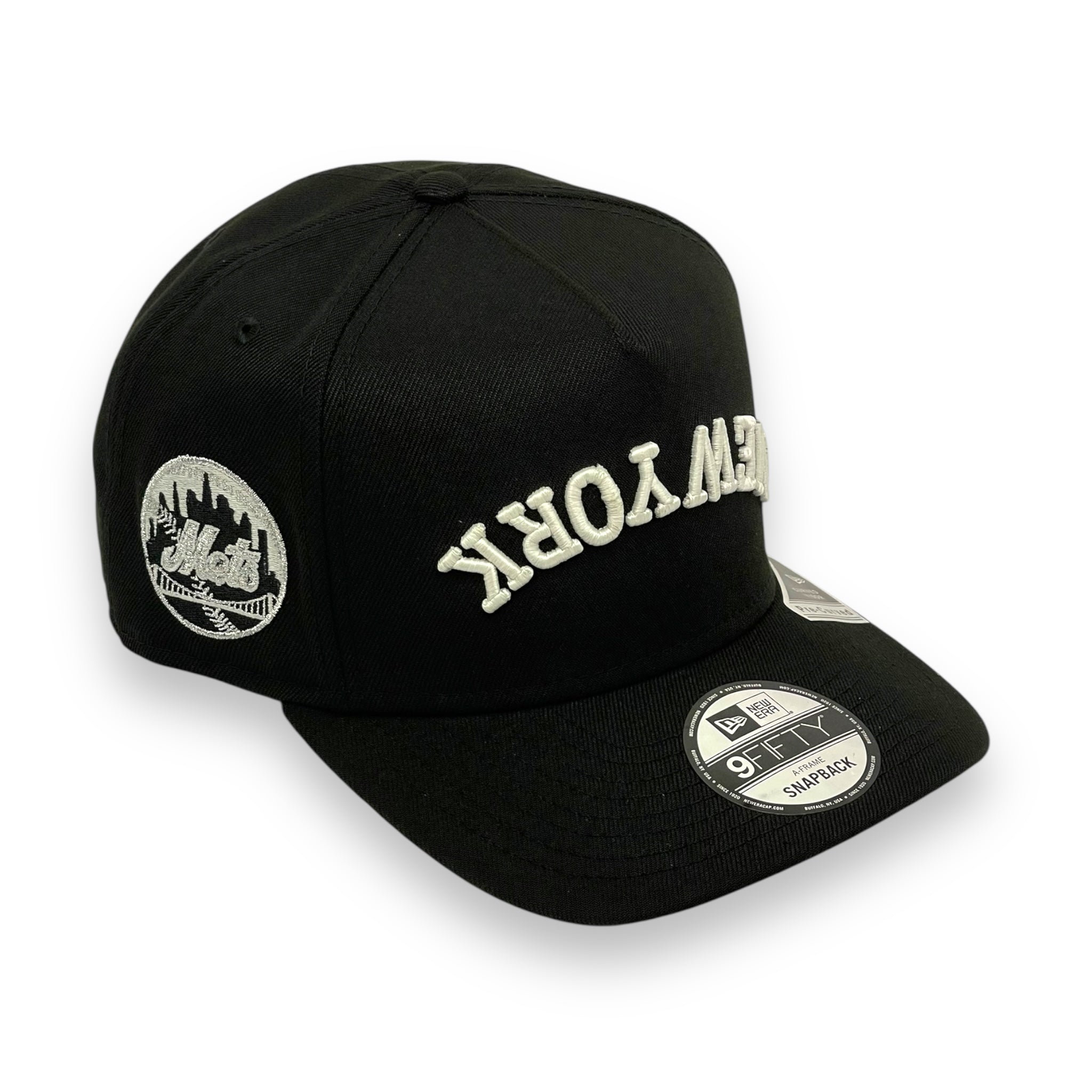 NEW YORK METS (UPSIDE DOWN NY-LOGO ) "9FIFTY AFRAME" NEW ERA SNAPBACK