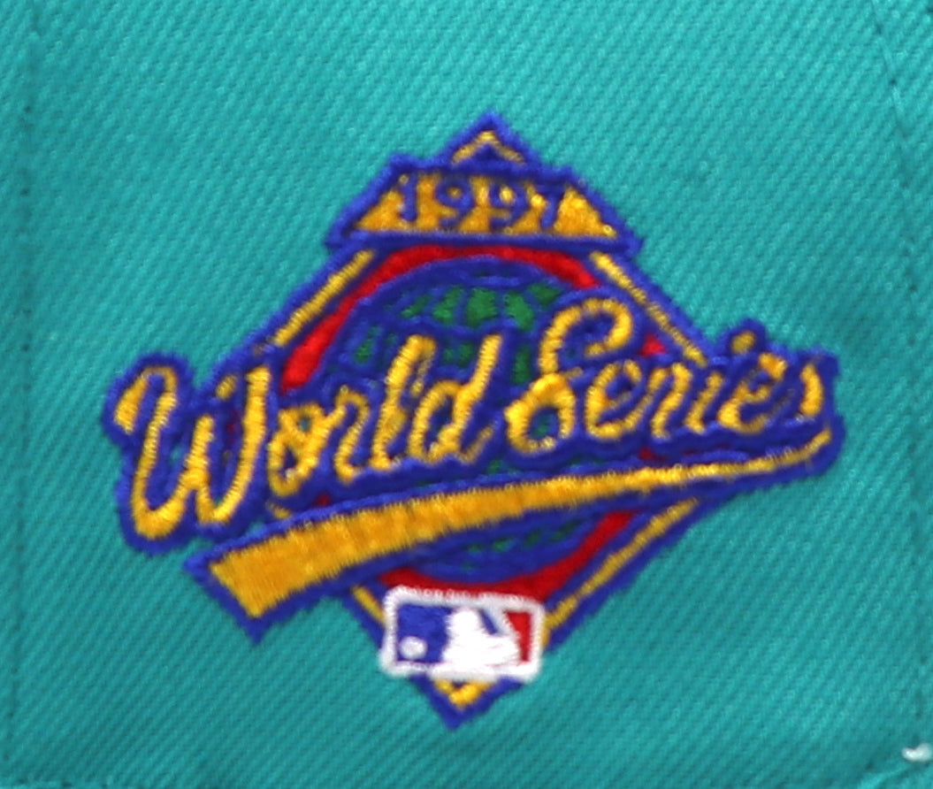 FLORIDA MARLINS (TEAL) (1997 ALT) WORLD SERIES NEW ERA 59FIFTY FITTED (GREY UNDERVISOR)