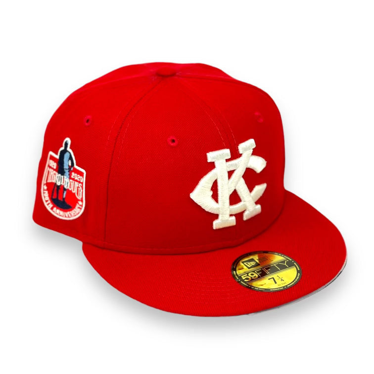 KANSAS CITY MONARCHS ("100TH ANN") NEW ERA 59FIFTY FITTED (SKY BLUE UNDER VISOR