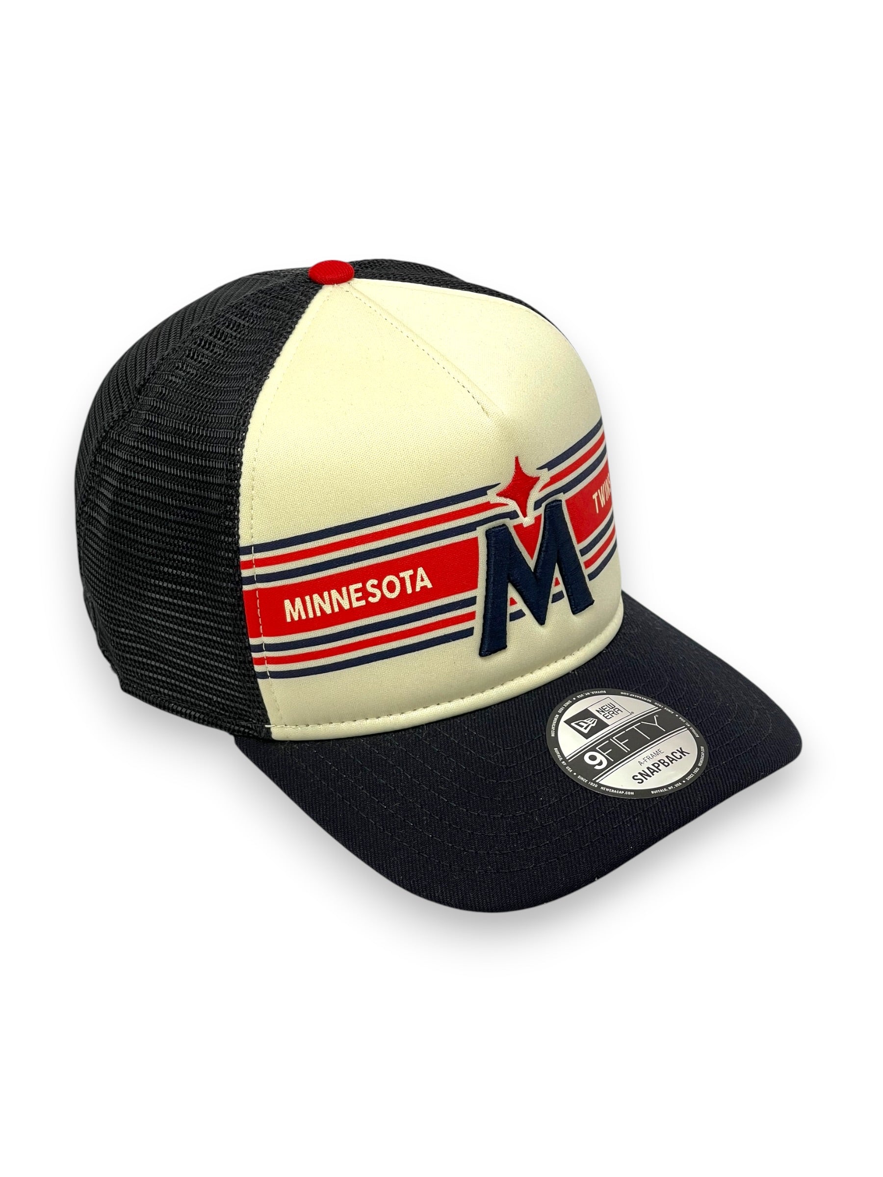 MINNESOTA TWINS (BANNER LOGO) A-FRAME TRUCKER MESH NEW ERA 9FIFTY