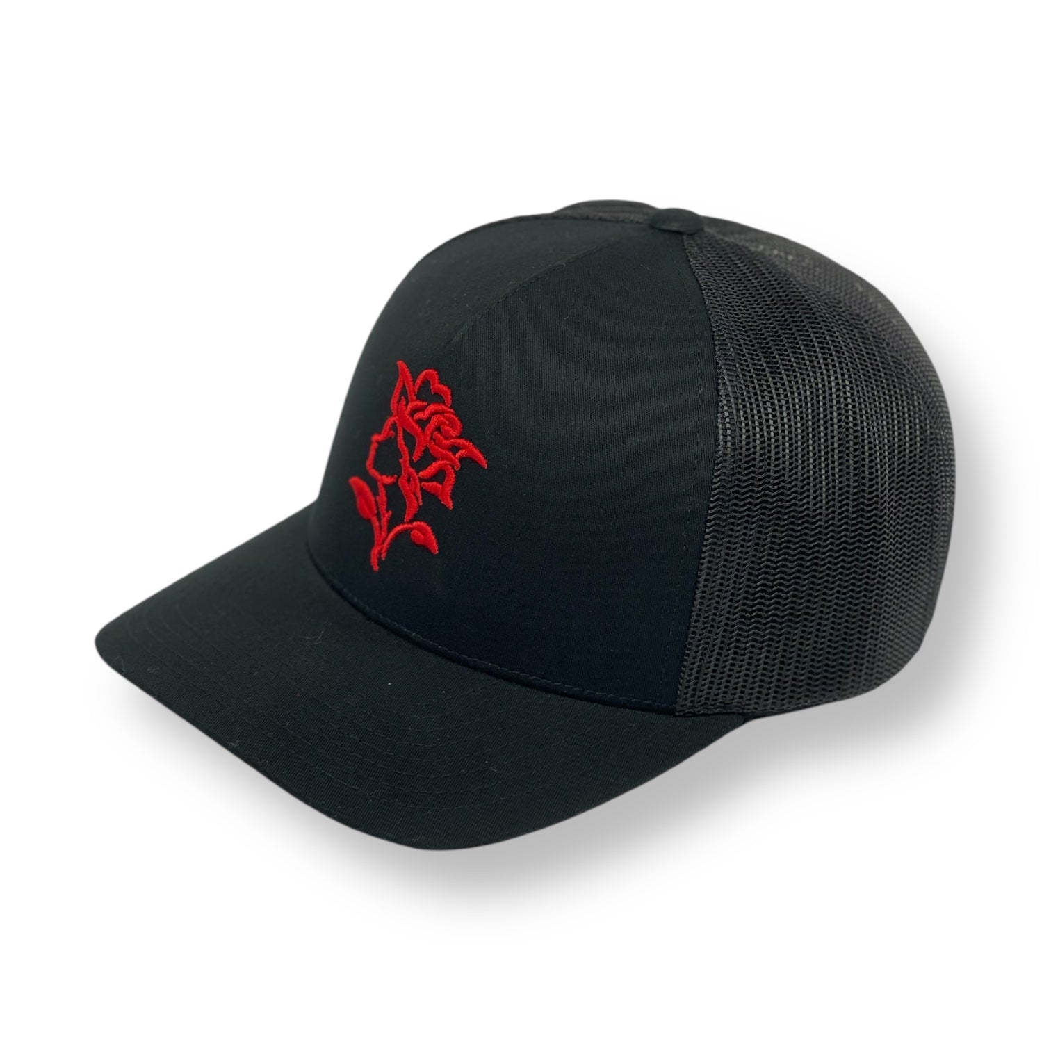 ARTFUL ROSEY BLACK TRUCKER SNAPBACK